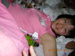 跟女兒的合照